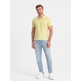 Ombre BASIC men's single color pique knit polo shirt - yellow | shoptok.hr