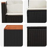  Set sofe 6 kom. Crna i krem-bijela Poli Rattan i čelik | shoptok.hr