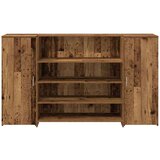  pisalna miza s pultom in omaricami, inženirski les, starinski les, 180x50x103,5 cm, 3 kos | Shoptok.si