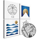  Slika - Sea or Mountains (4 Parts) 80x80 Premium Print | shoptok.hr