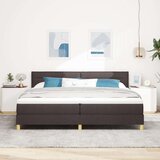 Box Spring Krevet s Madracem Tamnosmeđi 200x200 cm Tkanina | shoptok.hr