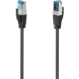 Hama 00200679 RJ45 omrežni kabel\, Patch kabel CAT 6a S/FTP 0.50 m črna 1 kos, (20419797) | Shoptok.si