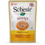 Schesir Cat Soup 24 x 85 g - Piščanec z bučo