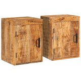  Noćni ormarić 2 pcs Smeđa 35 x 33 x 48 cm Čvrsto drvo manga | shoptok.hr
