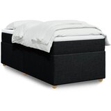 The Living Store Box spring postelja z vzmetnico črna 90x200 cm blago - Box Spring Postelja, (21457846) Cene