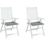 vidaXL jastuci za vrtne stolice 2 kom sivi 40 x 40 x 3 cm od tkanine | shoptok.hr