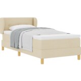 Box Spring Krevet s Madracem - Krem - 80x200 cm - Tkanina | shoptok.hr