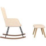  Gugalni stol s stolčkom krem blago, (20939447) | Shoptok.si