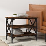 The Living Store Stranska mizica dimljen hrast 55x38x45 cm inženirski les - Stranska Mizica, (21573265) | Shoptok.si