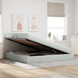 Krevet s madracem i skladištem Svijetlo siva 200 x 200 cm | shoptok.hr