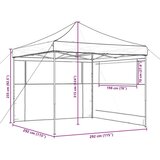  za svadbe - šator za zabave Sivo-smeđa 292 x 292 x 315 cm Oxford tkanina | shoptok.hr