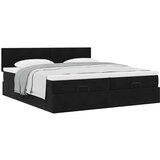 vidaXL Otomanski okvir kreveta s madracima crni 180x200cm baršunasti | shoptok.hr