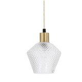 Candellux Lighting Viseča svetilka v zlati barvi s steklenim senčilom ø 14 cm Greniko – | Shoptok.si