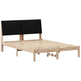  Okvir za krevet s uzglavljem Smeđa 135 x 190 cm tkanina | shoptok.hr