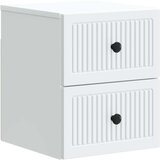  Stenski nočni omarici s predalom 2 pcs Bela 33 x 34,5 x 40 cm, (5000209927) | Shoptok.si