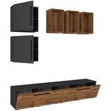MID.YOU Dnevni Regal Arila, Antracit, Barva Hrasta, 6-Delno | Shoptok.si