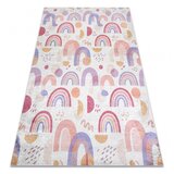 RugsX BAMBINO 61480 pralna preproga Mavrica, pike za otroke protizdrsna - krema / roza 80x150 cm, (5000359152) | Shoptok.si