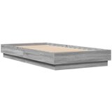  The Living Store Posteljni okvir siva sonoma 75x190 cm inženirski les - Posteljni Okvir, (21497664) | Shoptok.si
