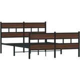 vidaXL Posteljni okvir brez vzmetnice z vzglavjem/vznožjem 140x200 cm | Shoptok.si