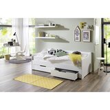 XORA POSTELJA 90/180 cm x 200 cm , leseni material bela | Shoptok.si