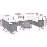  11-dijelni set vrtnih sofa od poliratana s jastucima crni | shoptok.hr