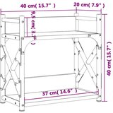 Stojalo za tiskalnik siva sonoma 40x20x40 cm inženirski les, (22137166) | Shoptok.si
