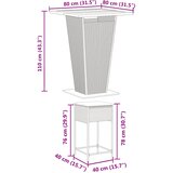  5-dijelni vrtni barski set od poliratana s jastucima crni Crna 60 x 60 x 110 cm | Shoptok.si
