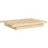 Karup Design Krevet od masivnog bora s prostorom za odlaganje s podnicom 120x200 cm u prirodnoj boji Kanso – Cijene