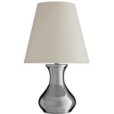 Premier Housewares Kremno bela/v srebrni barvi kovinska namizna svetilka s tekstilnim senčilom (višina 36 cm) Nell – Cene