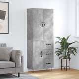  Visoka komoda siva betona 69,5x34x180 cm od konstruiranog drva Slike
