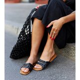 Gemre Black braided Arcangela slides | Shoptok.si