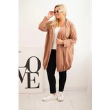 Kesi Women's Plus Size cotton hoodie with a zipper cappuccino | shoptok.hr