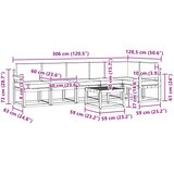  Set vanjskih sofa s jastukom 7 pcs Bijela i antracit Poliester | shoptok.hr