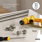 Umbra Jeklena karnisa z nastavljivo dolžino v srebrni barvi 168 - 305 cm Cleo – | Shoptok.si