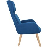  Stolica za opuštanje plava baršunasta | shoptok.hr