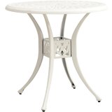 vidaXL Vrtna miza bela 78x78x72 cm liti aluminij Cene