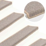  Prostirke za stepenice 15 kom 65x21x4 cm srebrne pravokutne rubove | shoptok.hr