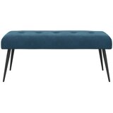  Klupa s gumbastim tkanjem Plava 110 x 40 x 46 cm Baršun | Eponuda.com
