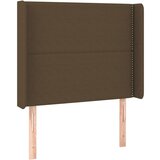 Maison Chic vzglavna omarica - nočna omarica - posteljna omarica z ušesi temno rjavo 83x16x118/128 cm blago, (21707796) Cene