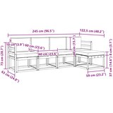  Set vanjskih sofa 5 pcs Prirodna i antracit Čvrsto drvo akacije | shoptok.hr