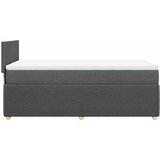  Krevet s oprugama i madracem tamnosivi 100 x 200 cm od tkanine | shoptok.hr