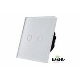 Wise prekidac daljinski RF ( za naizmenicne ) stakleni panel, 2 tastera beli RF0011 Cene