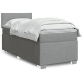  Box spring krevet s madracem svjetlosivi 90x190 cm od tkanine Cijene
