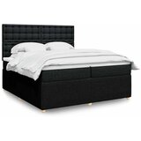  Krevet s oprugama i madracem crni 200x200 cm od tkanine | shoptok.hr