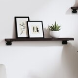  Zidna polica tamnosmeđa 60x10x2 cm od obrađene hrastovine | shoptok.hr