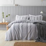 Bianca Siva flanelska posteljina za krevet za jednu osobu 135x200 cm Ticking Stripe – | shoptok.hr