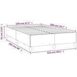  Okvir kreveta bez madraca zeleni 120 x 200 cm od tkanine | shoptok.hr