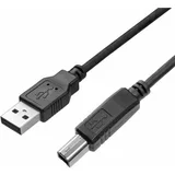  USB AM 2.0 - USB BM, 2m, C-AB3200, crni, MS