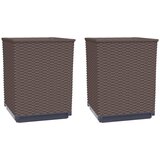 Sadilice 2 kom smeđe 30 x 30 x 37 cm od polipropilena | shoptok.hr