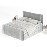 Maison de Rêve Svetlo siva boxspring postelja s prostorom za shranjevanje 200x200 cm Bergamo – | Shoptok.si